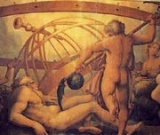 The Mutiliation of Uranus by Saturn (Cronus) - Giorgio Vasari and Gherardi Christofano, 16th